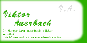 viktor auerbach business card